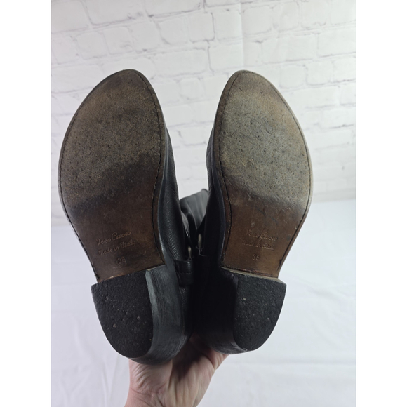 Golden Goose GGDB Black Leather Biker Harness Boots Women's Size 8 - Picture 7 of 10